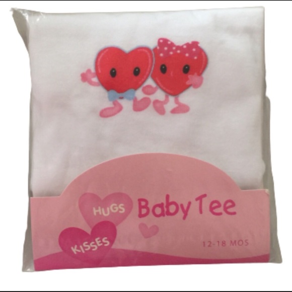 NEW! Valentine’s Day Baby Tee Hugs Kisses - Picture 2 of 5